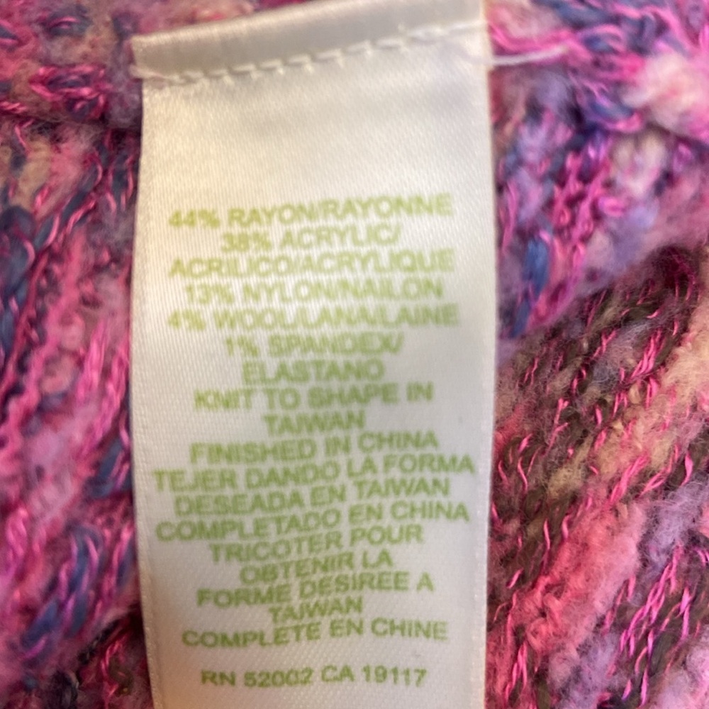 Sigrid Olsen Pink Multi Knit Button Cardigan Size… - image 7